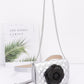 Faux Leather Quilted Flower Beltbag Shoulder Chain - Farnelli