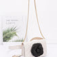 Faux Leather Quilted Flower Beltbag Shoulder Chain - Farnelli