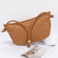 Faux Leather Braided Wrist And Shoulder Bag - Farnelli