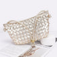 Faux Leather Braided Wrist And Shoulder Bag - Farnelli