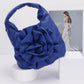 Faux Leather Big Flower Handle Bag - Farnelli