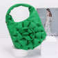 Faux Leather Big Flower Handle Bag - Farnelli