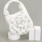 Faux Leather Big Flower Handle Bag - Farnelli