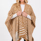 Fuzzy Chevron Pattern Ruana - Farnelli