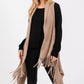 Embossed Dotted Line Tassel Knit Vest - Farnelli
