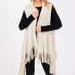 Embossed Dotted Line Tassel Knit Vest - Farnelli