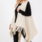 Embossed Dotted Line Tassel Knit Vest - Farnelli