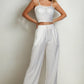 Bustier Crop Cami Top & Slant Pocket Straight Pants - Farnelli