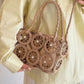 Faux Straw Multi Round Handmade Crossbody Bag - Farnelli