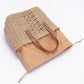 Faux Straw Top Handle Small Tote Bag - Farnelli