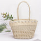 Faux Straw Shell Tote Bag - Farnelli