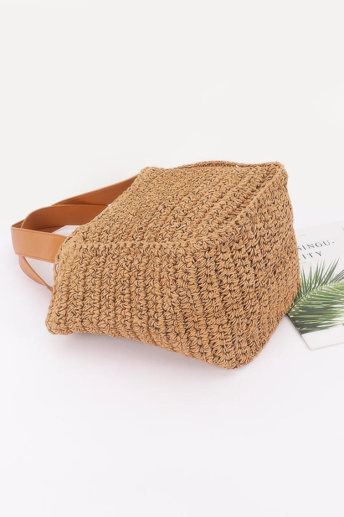 Faux Straw Ribbon Tote Bag - Farnelli