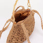 Faux Straw Bamboo Handle Bag - Farnelli