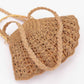 Faux Straw Bamboo Handle Bag - Farnelli