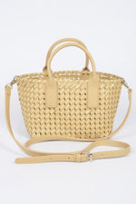 Faux Leather Braided Tote Bag - Farnelli