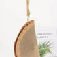 Metallic Faux Straw Clutch - Farnelli
