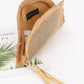 Metallic Faux Straw Clutch - Farnelli