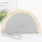 Metallic Faux Straw Clutch - Farnelli