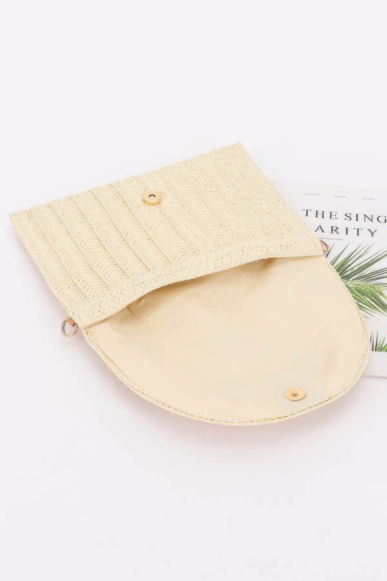 Faux Straw Cherry Clutch - Farnelli