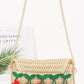 Faux Straw Cherry Clutch - Farnelli