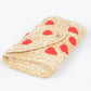 Heart Embroidery Straw Clutch - Farnelli