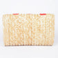 Heart Embroidery Straw Clutch - Farnelli