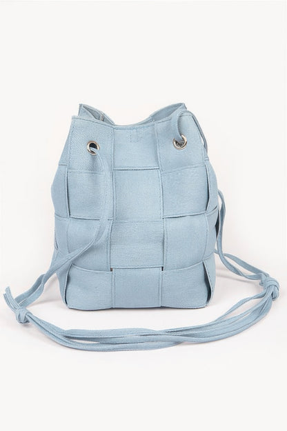 Braided Denim Bucket Bag - Farnelli