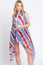 Diagonal Stripes & Stars American Flag Design Vest - Farnelli