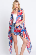 American Flag Multi Pattern Vest - Farnelli