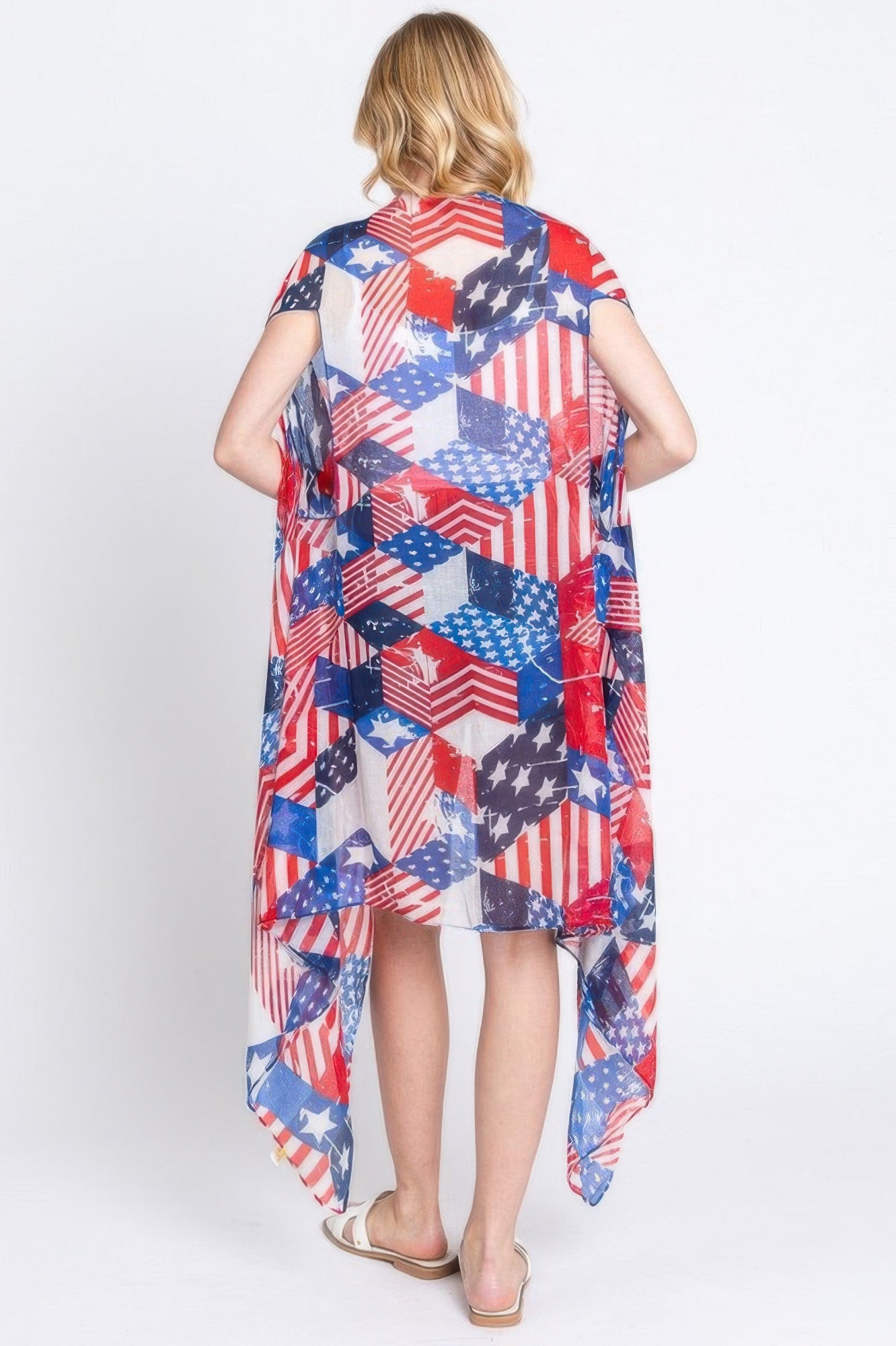American Flag Multi Pattern Vest - Farnelli