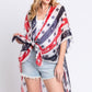 Stripe And Star American Flag Kimono - Farnelli