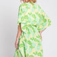 Flower Print Self-tie Drawstring Open Front Cover - Farnelli