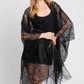 Floral Lace Kimono With Tassel - Farnelli