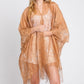 Floral Lace Kimono With Tassel - Farnelli