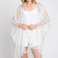 Floral Lace Kimono With Tassel - Farnelli