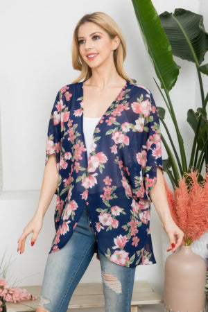 Flower Print Kimono - Farnelli