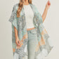 Allover Mixed Print Kimono - Farnelli