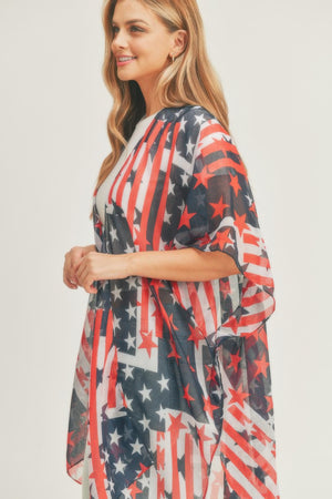 American Flag Kimono - Farnelli