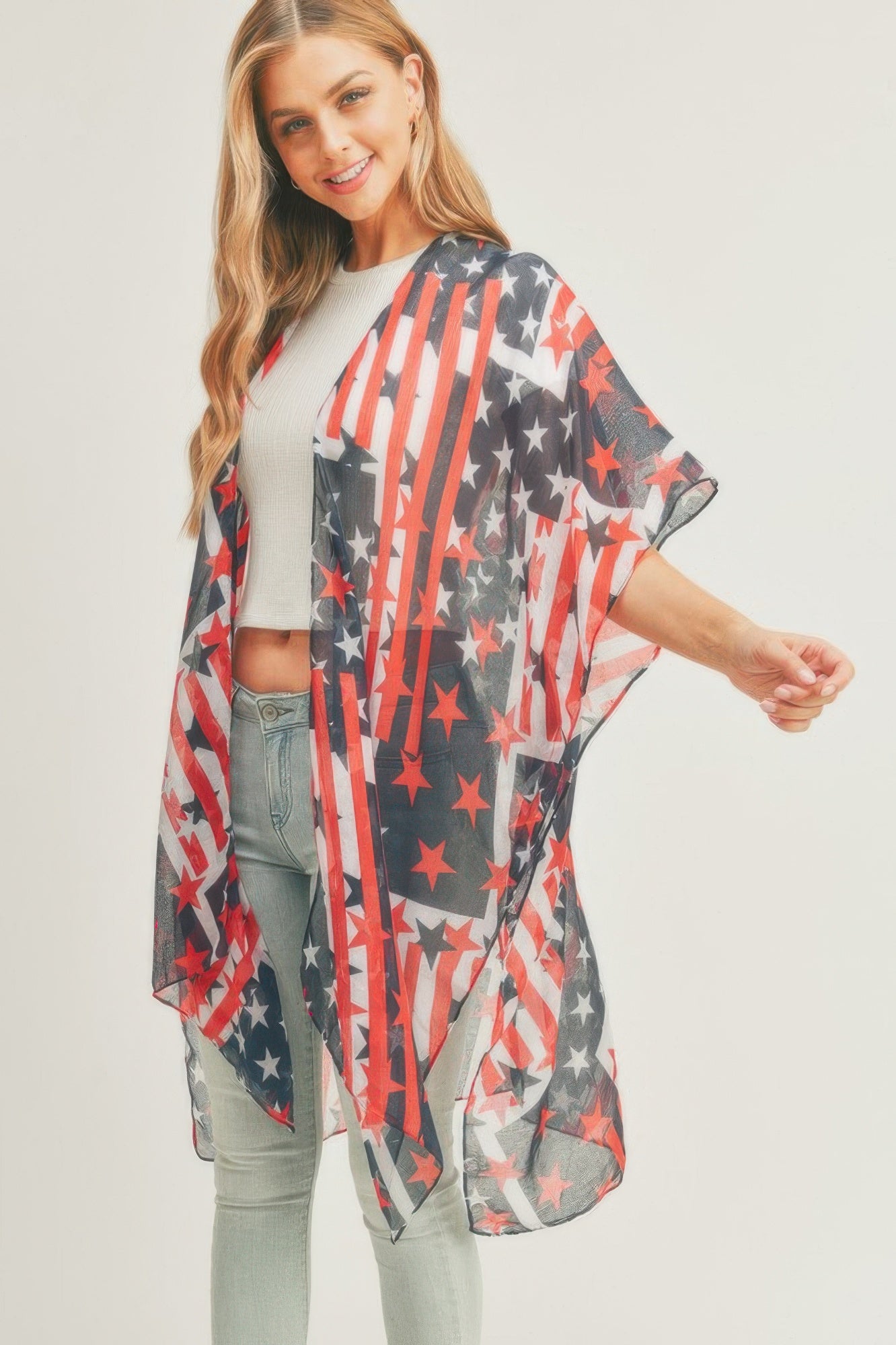 American Flag Kimono - Farnelli