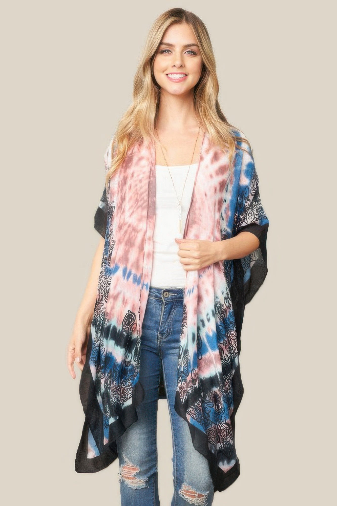 Tie Dye Boho Kimono - Farnelli