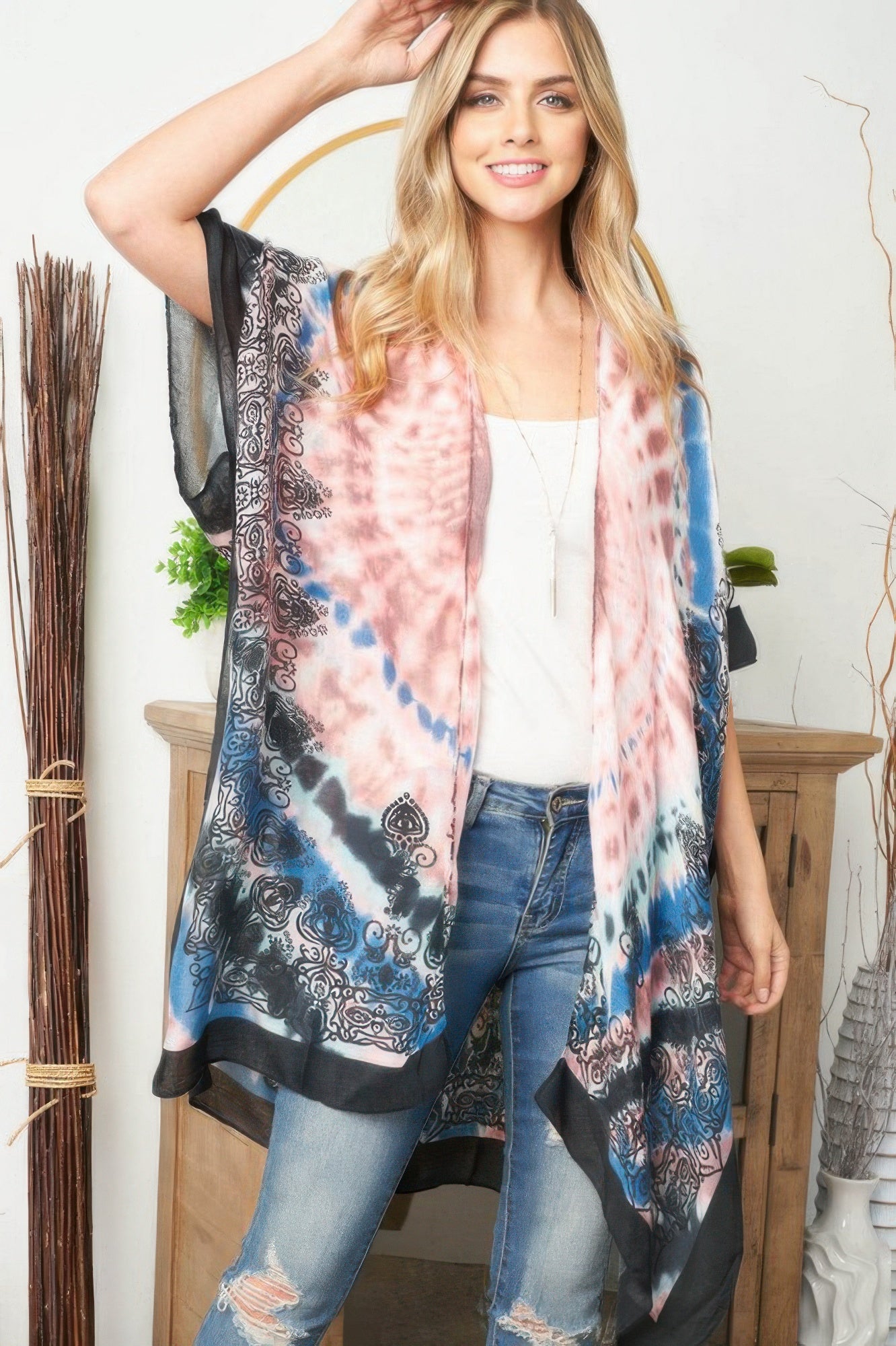 Tie Dye Boho Kimono - Farnelli