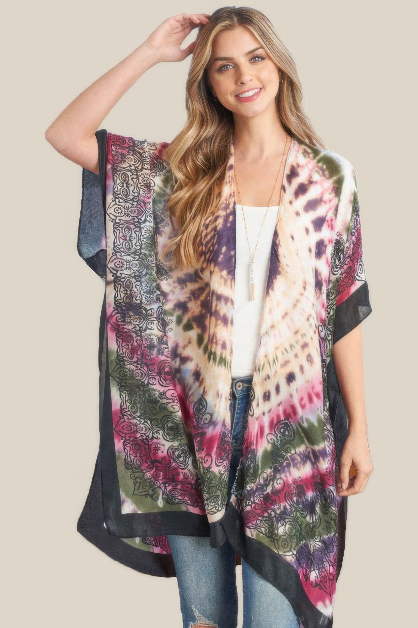 Tie Dye Boho Kimono - Farnelli