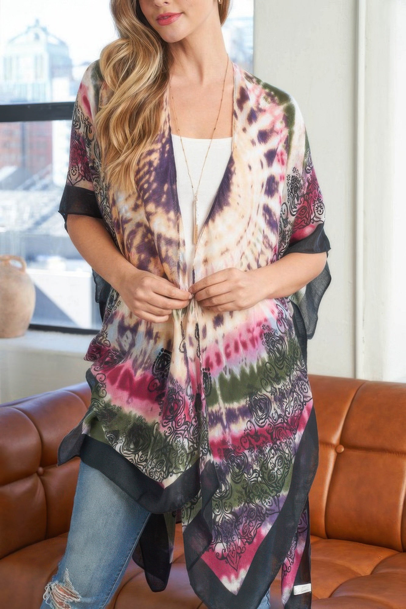 Tie Dye Boho Kimono - Farnelli