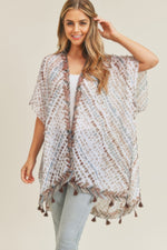 Multi Dash Pattern Tassel Kimono - Farnelli