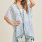 Multi Dash Pattern Tassel Kimono - Farnelli
