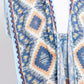 Aztec Print Open Front Long Kimono - Farnelli