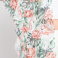 Ruffle Lined Tropical Flamingo Print Open Front - Farnelli