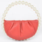 Vegan Metallic Leather Top Handle Bag W/stones - Farnelli
