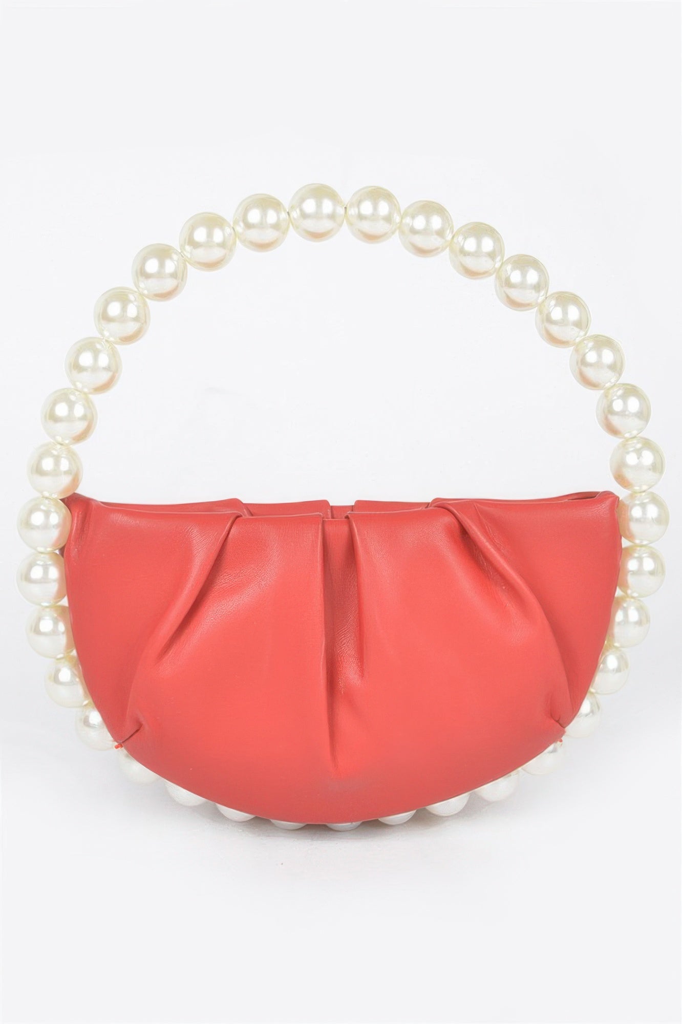 Vegan Metallic Leather Top Handle Bag W/stones - Farnelli