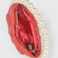 Vegan Metallic Leather Top Handle Bag W/stones - Farnelli